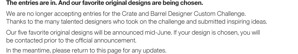 Designer Rewards Program Contest Closed