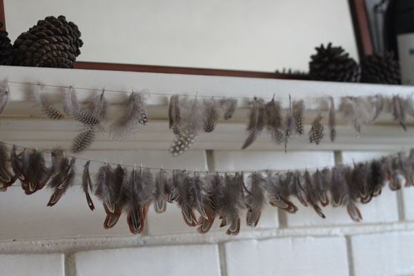 Halloween Decorations - DIY Feather Garland