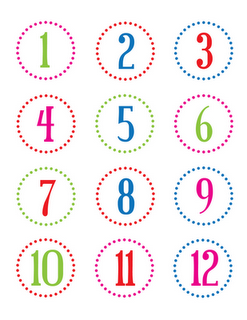 Kids DIY Activity Advent Calendar - Number Stickers