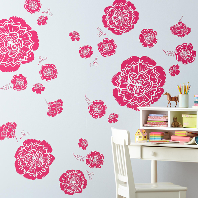 Bursting-bloom-flower-decal-pink