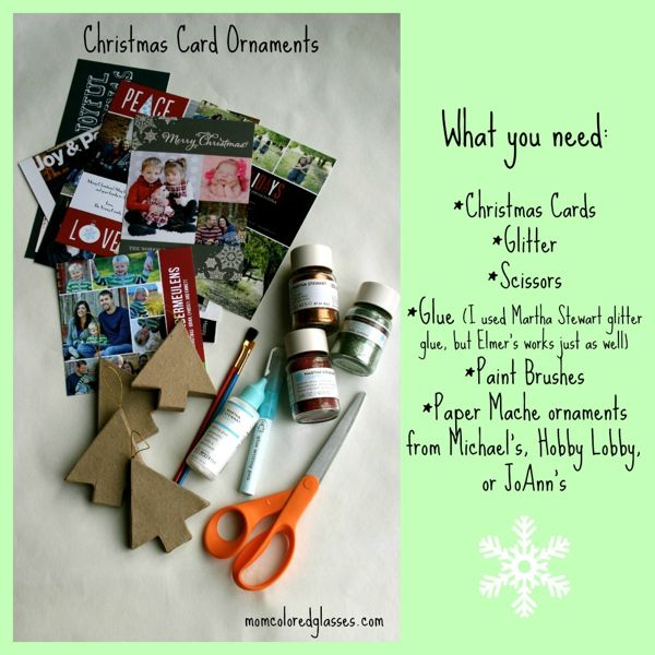 Old Christmas Card DIY Projects - Christmas Card Ornaments 
