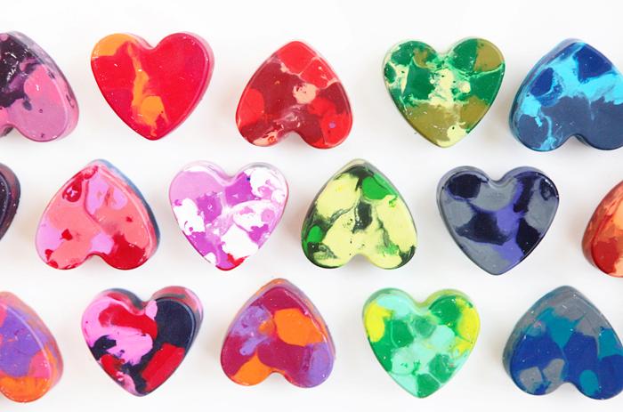 DIY Valentines Heart Crayons