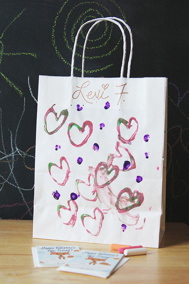 DIY Heart Stamp Valentine's Day Goodie Bag 2