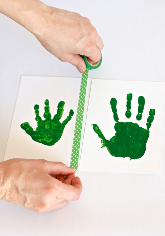 DIY St. Patrick Day Cards — Leprechaun Handprint Cards 2