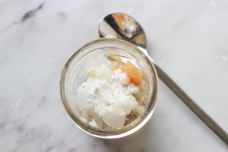 DIY Lip Balm with SPF Ingredients Mixing 