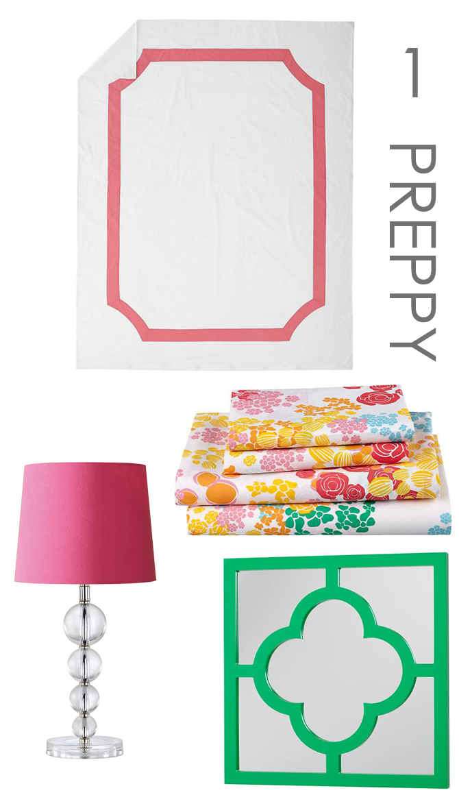 Mix & Match Girls Bedding: Preppy