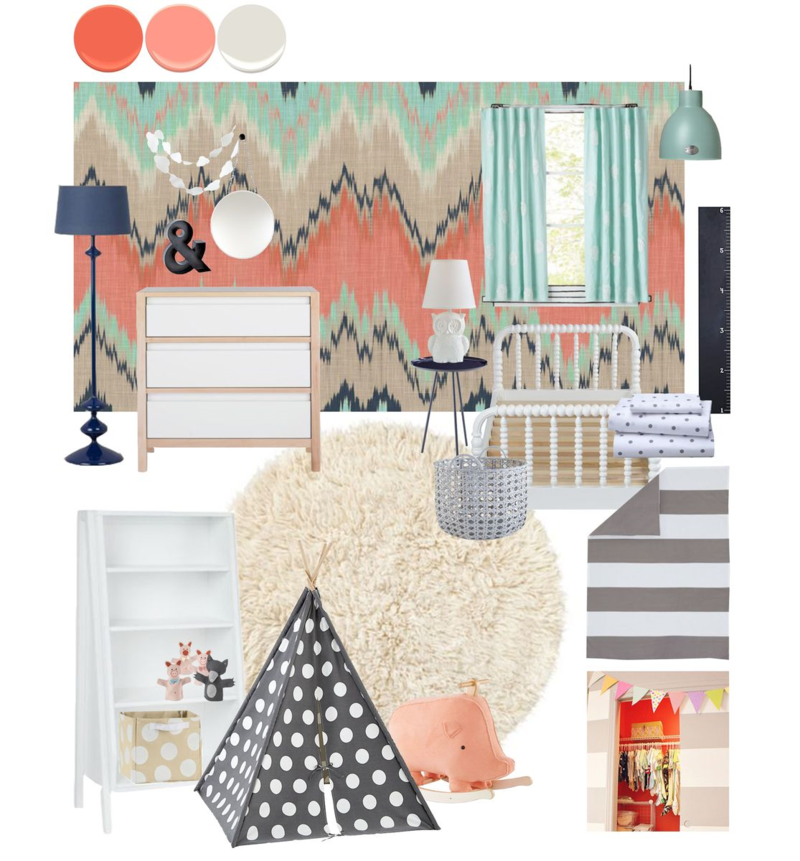 Toddler Girls' Room Mood Board