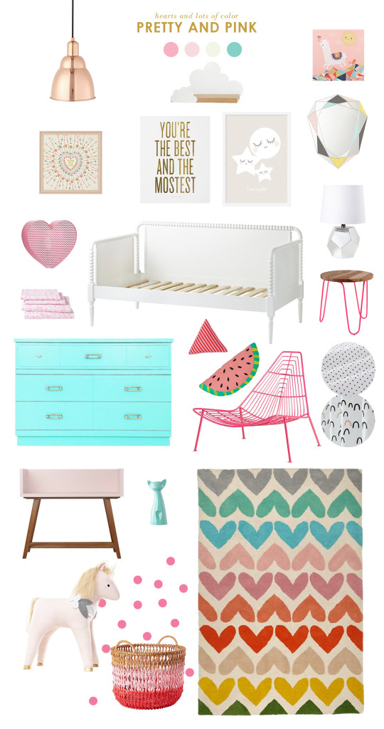 Pretty & Pink Girls Bedroom Design