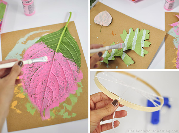DIY Leaf Dream Catcher - Painting Leaves DIY Leaf Dream Catcher - Painting Leaves