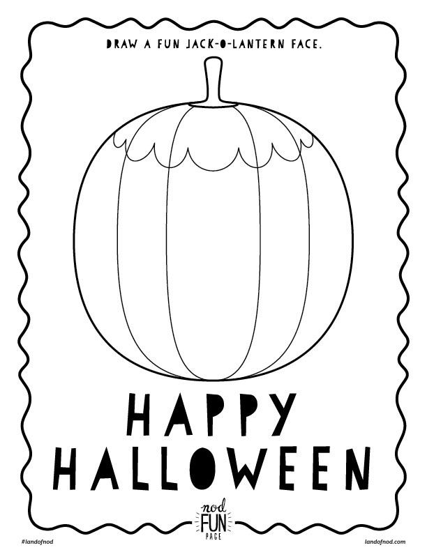 kids halloween free printable coloring page