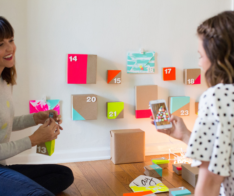 DIY Color-Blocked Advent Calendar 