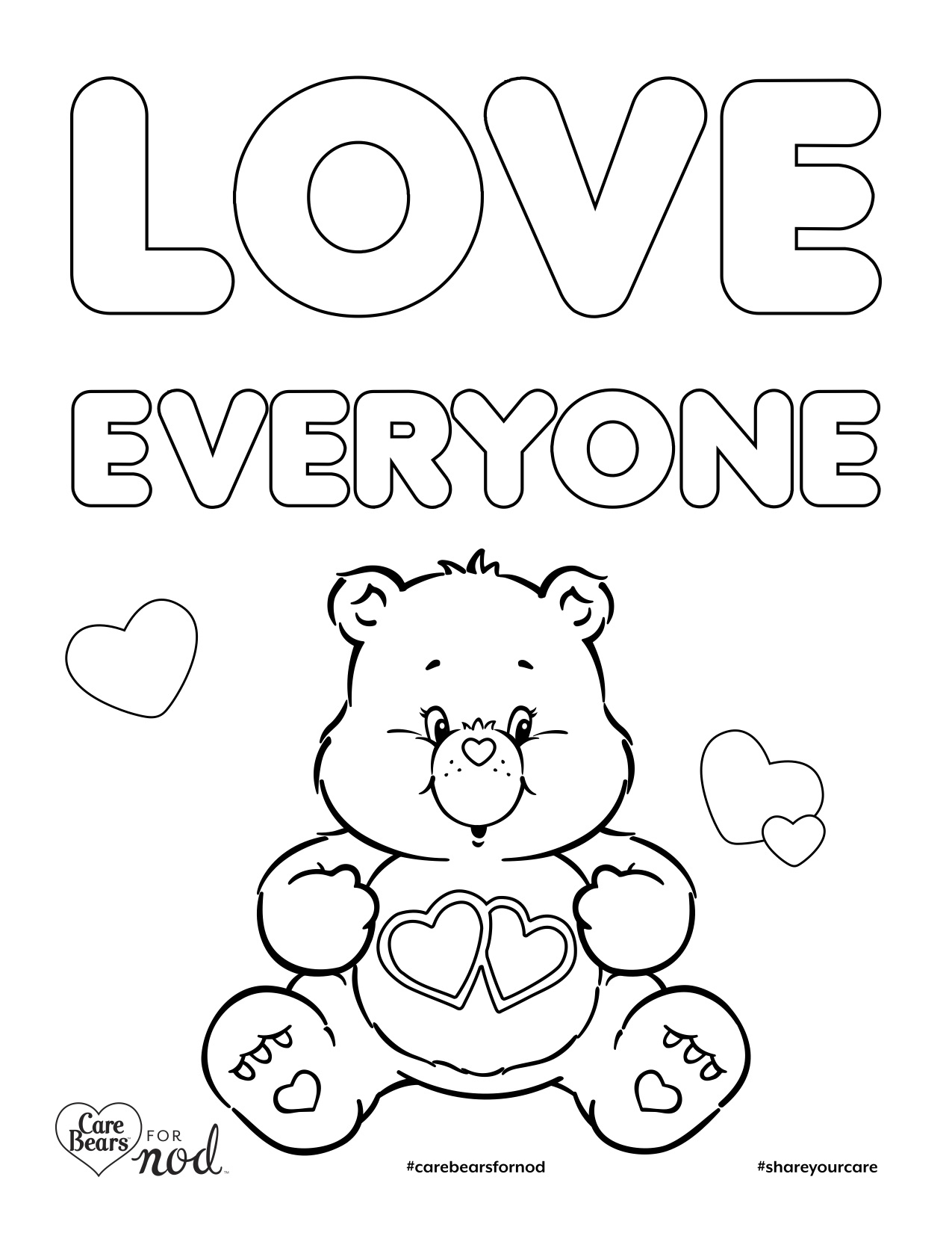 Share Your Care Day! Printable Care Bears Coloring Pages - Crate&Kids Blog