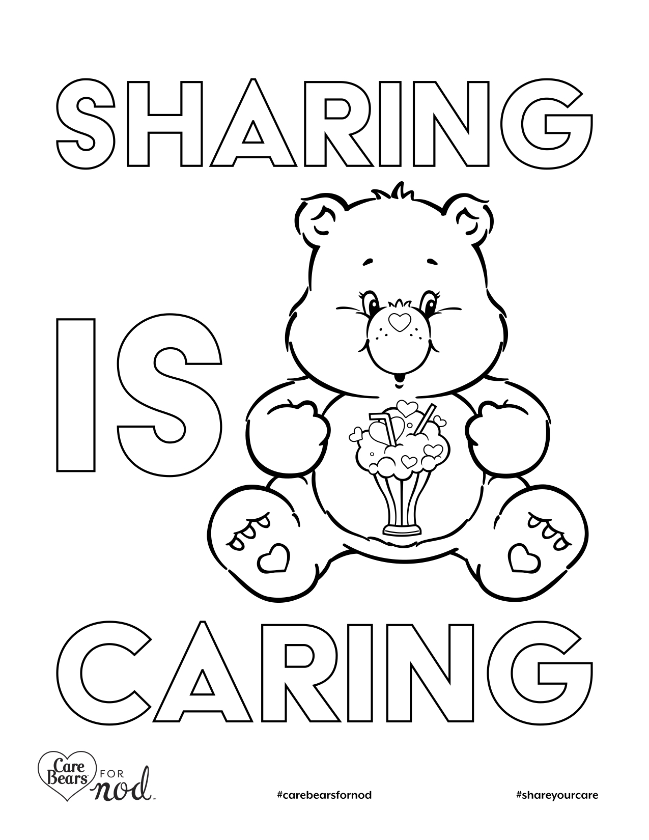 share your care day printable care bears coloring pages honest rh crateandbarrel Helping Others Coloring Pages Helping Others Coloring Pages